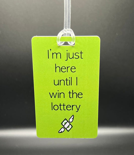 Lottery luggage tag