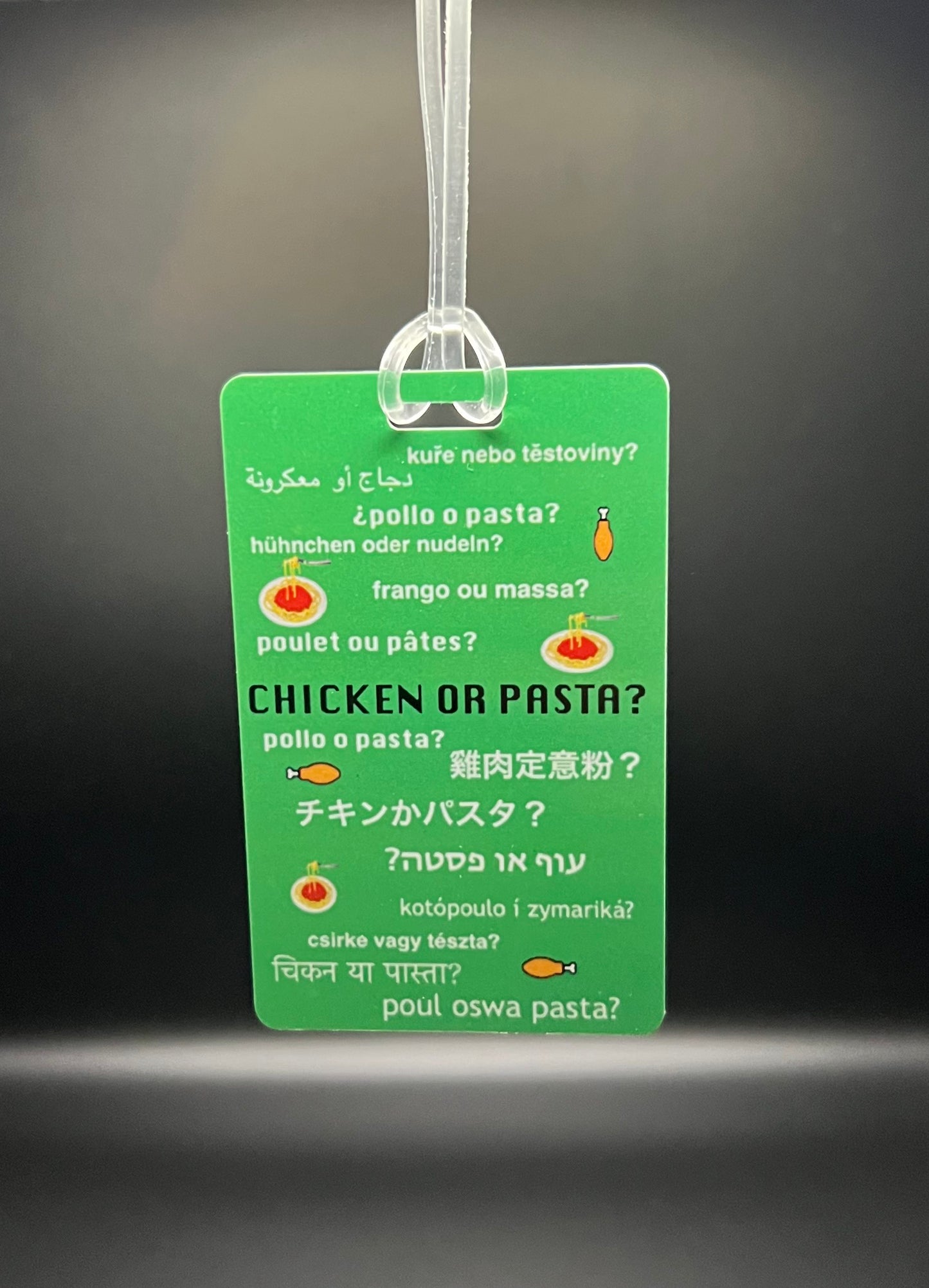 Chicken or Pasta Luggage Tag