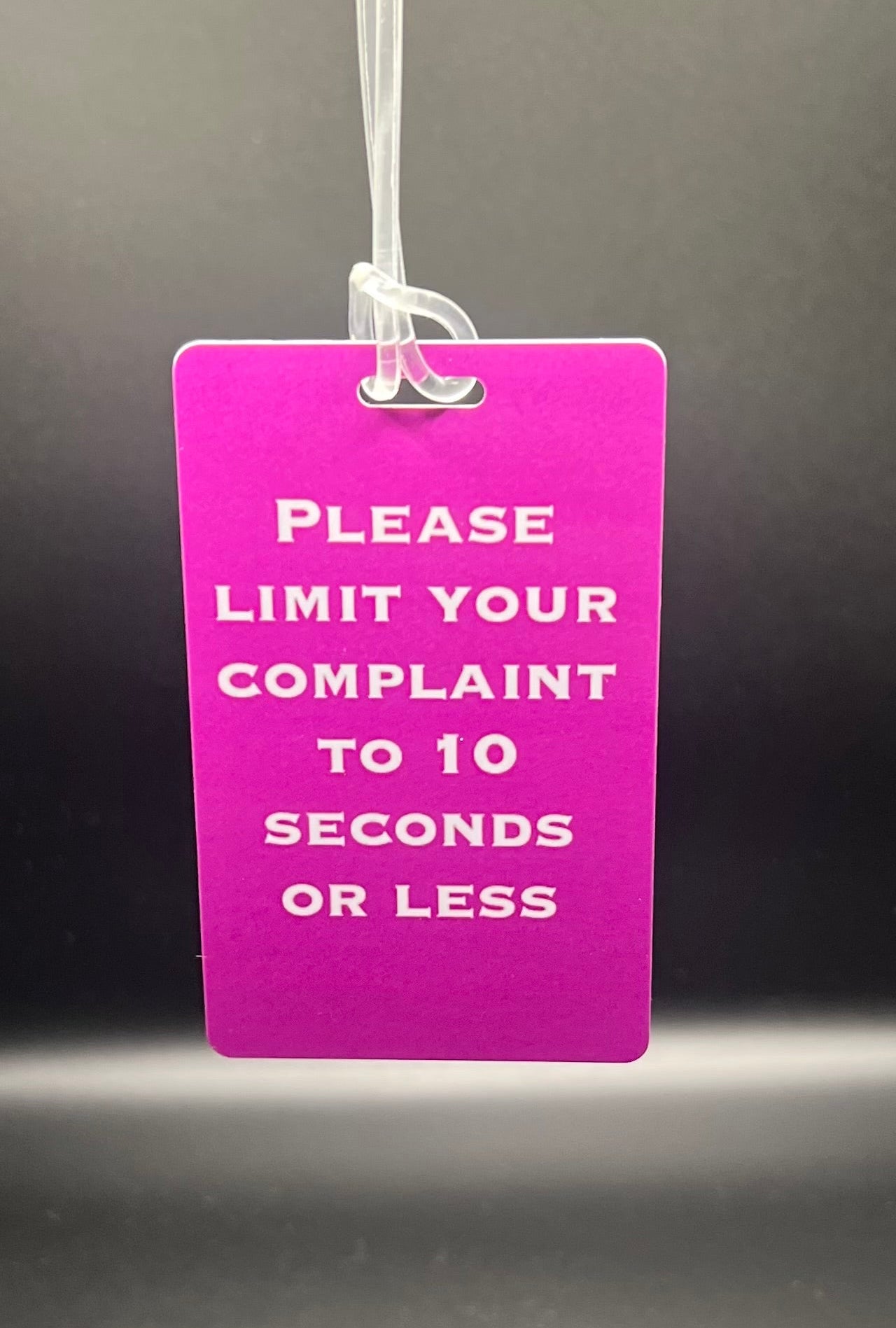 10 seconds Luggage Tag